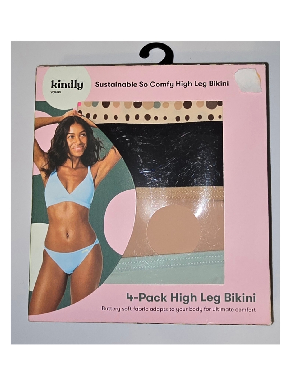 Kindly Yours 4-Pack High Leg Bikini - XXL 20